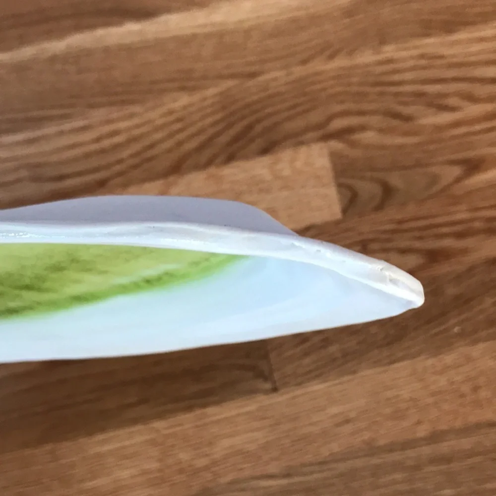 NWT Anthropologie Terrain Handmade Chartreuse Fish Platter.